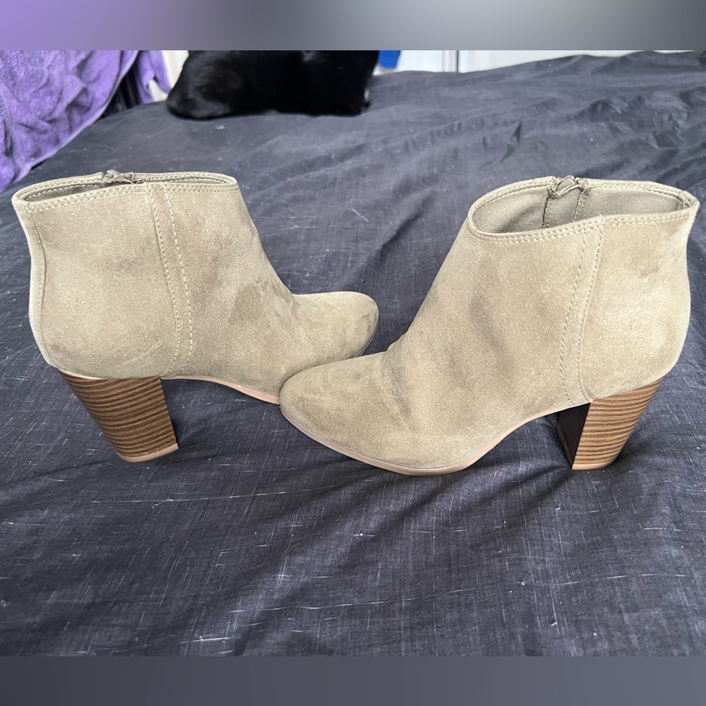 Olive green booties